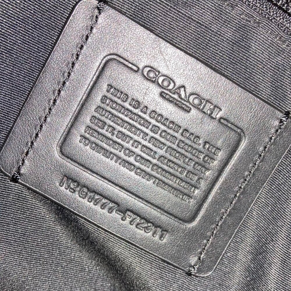 Coach Black Leather Men's Backpack - Picture 15 of 15